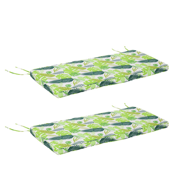 Set mit 2 Kissen für Schaukel und Bänke 120 x 50 x 5 cm aus grünem Polyester prezzo