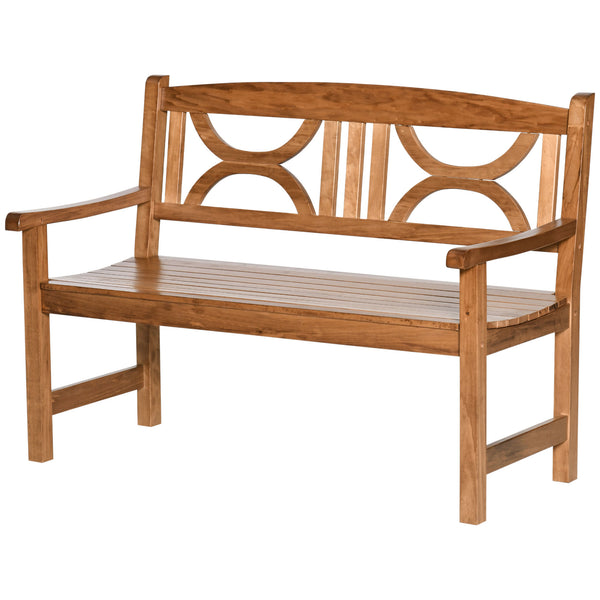 2-Sitzer-Gartenbank 123 x 61 x 89,5 cm in Naturholz prezzo