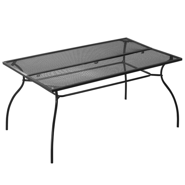 Gartentisch 150 x 90 x 73 cm aus schwarzem Stahl online