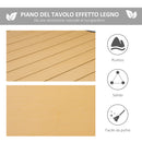 Tavolo da Giardino 190x90x74 cm in Alluminio e Plastica Nero-4