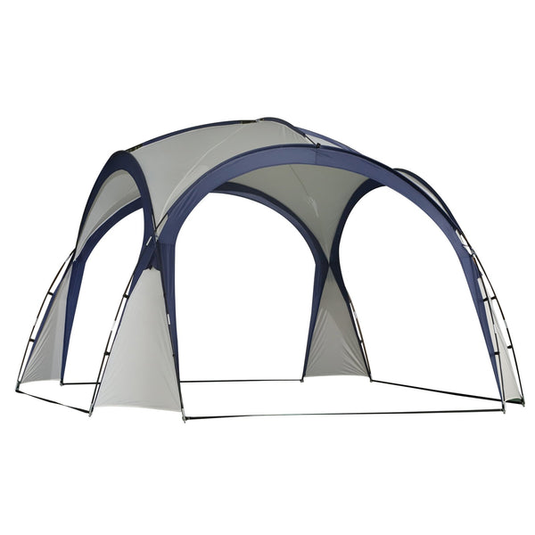 online Faltbares Camping-Strandzelt UV-Schutz Weiß und Blau 3,5 x 3,5 x 2,3 m