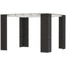 Pergola da Giardino 2,98x2,98x2m in Metallo e Rattan Nero-1