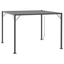 Pergola da Giardino 2,95x2,95m in Alluminio e Acciaio Grigio-1