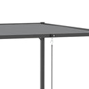 Pergola da Giardino 2,95x2,95m in Alluminio e Acciaio Grigio-8