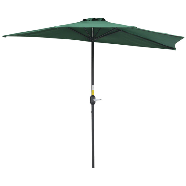 prezzo Halbrunder Sonnenschirm aus Aluminium 269x138x236 cm Shade Green