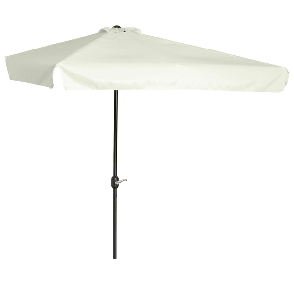 prezzo Mezzo Ombrellone da Giardino 230x130x249 cm in Metallo e Poliestere Crema