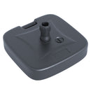 Base per Ombrellone da Giardino Riempibile 20-30 Kg HDPE Nero 46x45x26 cm -1