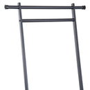 Stander Appendiabiti con Ripiano in Metallo Nero 68x41x155 cm -8