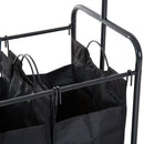 Stender Appendiabiti con Carrello Lavanderia Nero 84x41x172 cm -10