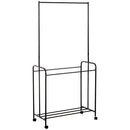 Stender Appendiabiti con Carrello Lavanderia Nero 84x41x172 cm -6