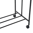 Stender Appendiabiti con Carrello Lavanderia Nero 84x41x172 cm -7