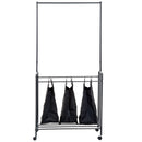 Stender Appendiabiti con Carrello Lavanderia Nero 84x41x172 cm -9