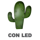 Cactus in metallo verde con led cm 25,5x30,5x5-1