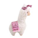 Pupazzo Lama bianco con fiocco fiorellini rosa cm 28x14xh45-2