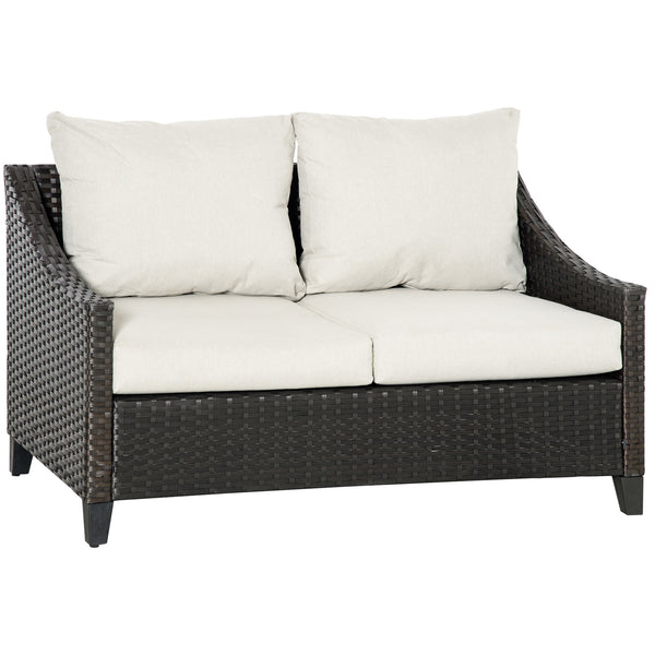 2-Sitzer-Gartensofa 132 x 70 x 74 cm aus braunem PE-Rattan acquista