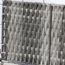 Cesto Portabiancheria Pieghevole 57x34x60 cm in Rattan con Sacco Grigio-8