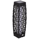 Lanterna Lampada LED da Giardino con Copertura in Rattan Sintetico Caffè 19x19x68 cm -1