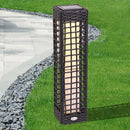 Lampada LED da Giardino con Copertura in Rattan Sintetico Caffè 17x17x68 cm -2