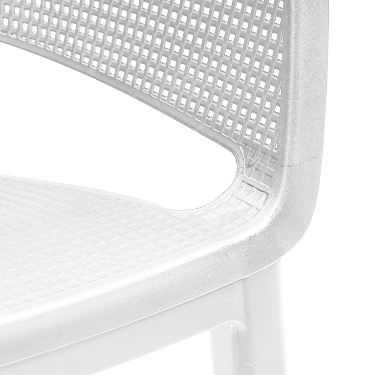 Set 6 Sedie da Giardino 61x54x79h cm Elisa Chair Bianco-5