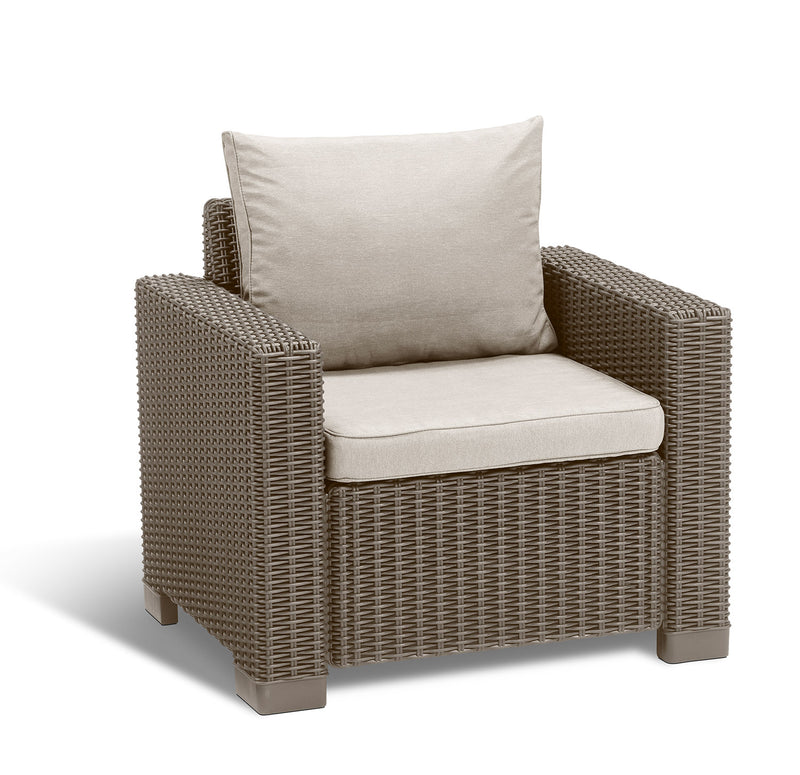 Set 2 Poltrone da Giardino 83x68x71,5h cm California Cappuccino-3