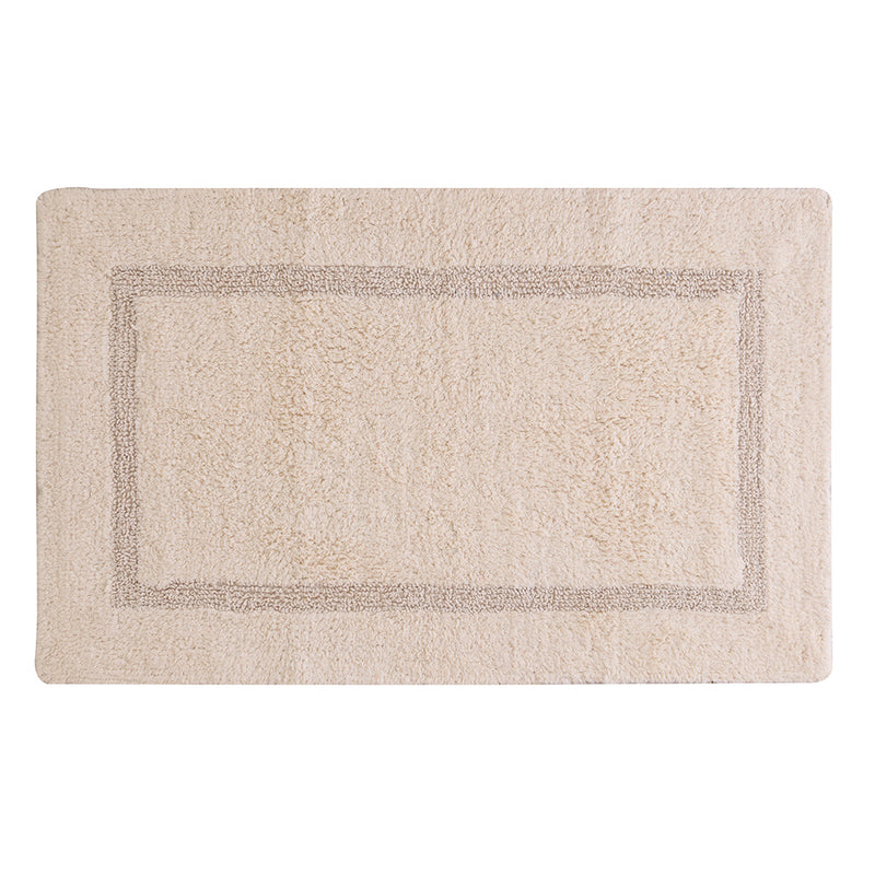 Tappeto Bagno in Cotone con Antiscivolo Ecru Feridras Frame-2