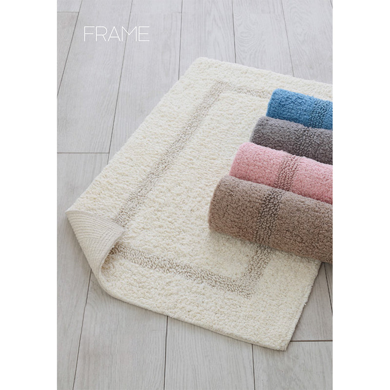 Tappeto Bagno in Cotone con Antiscivolo Tortora Feridras Frame-3