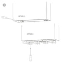 Portabicchieri Sottopensile 28 cm Porta Calici Coppe in Acciaio Emuca Cromato-5