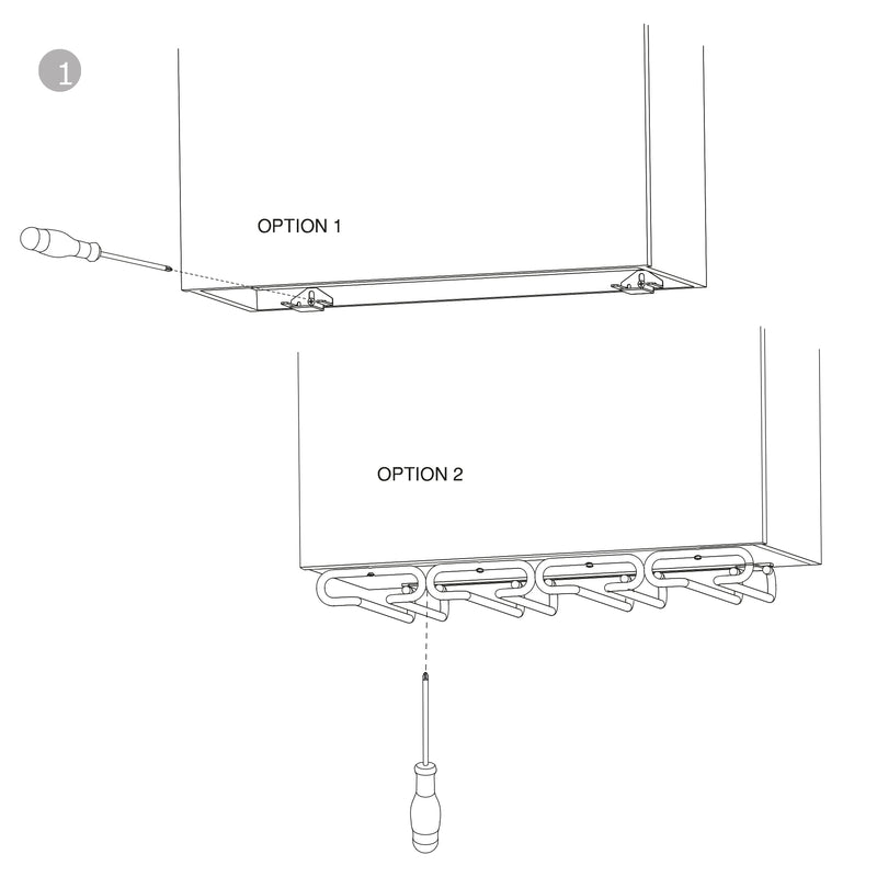 Portabicchieri Sottopensile 28 cm Porta Calici Coppe in Acciaio Emuca Cromato-5