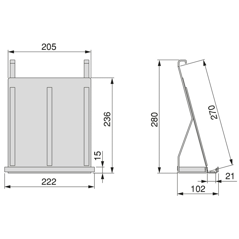 Supporto per Tablet da Appendere in Acciaio Emuca Grigio antracite-5