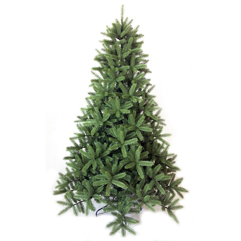 Albero di Natale Artificiale Cortina Verde Ignifugo 1352 Rami Altezza 210Cm-1