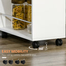 Carrello da Cucina con 2 Ripiani 25x50x85 cm in Truciolato e Acciaio Inox in Truciolato e Acciaio Inox-6