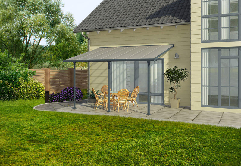 Pergola da Giardino in Alluminio 3x4,25m Onduline Emilia Grigio/Crystal-3