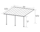 Pergola da Giardino in Alluminio 3x5,46m Onduline Emilia Grigio/Crystal-10