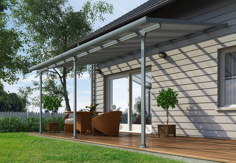 Pergola da Giardino in Alluminio 3x5,46m Onduline Emilia Grigio/Crystal-3