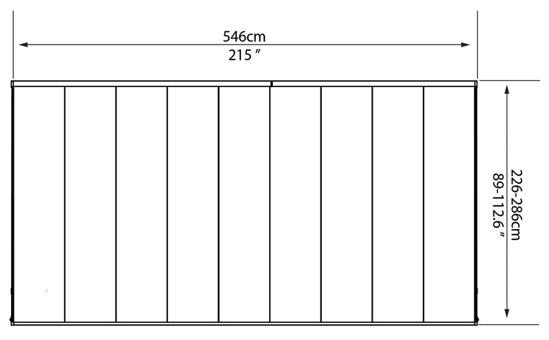 Pergola da Giardino in Alluminio 3x5,46m Onduline Emilia Grigio/Crystal-9