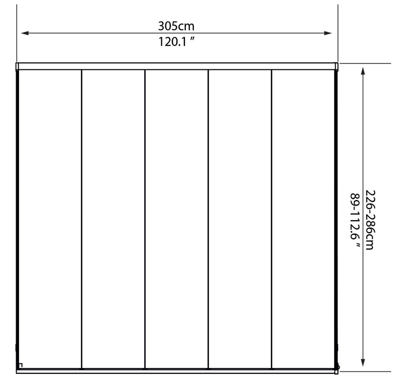 Pergola da Giardino in Alluminio 3x3,05m Onduline Emilia Bianco/Crystal-8