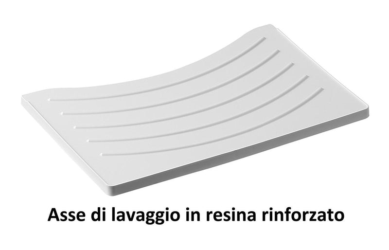 Mobile Lavatoio in PVC 60x50x85cm 2 Ante Forlani Washouse Wengè-4