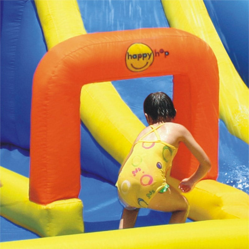 Castello Giostra Gonfiabile Parco Acquatico con Pompa Inclusa Happy Hop-6