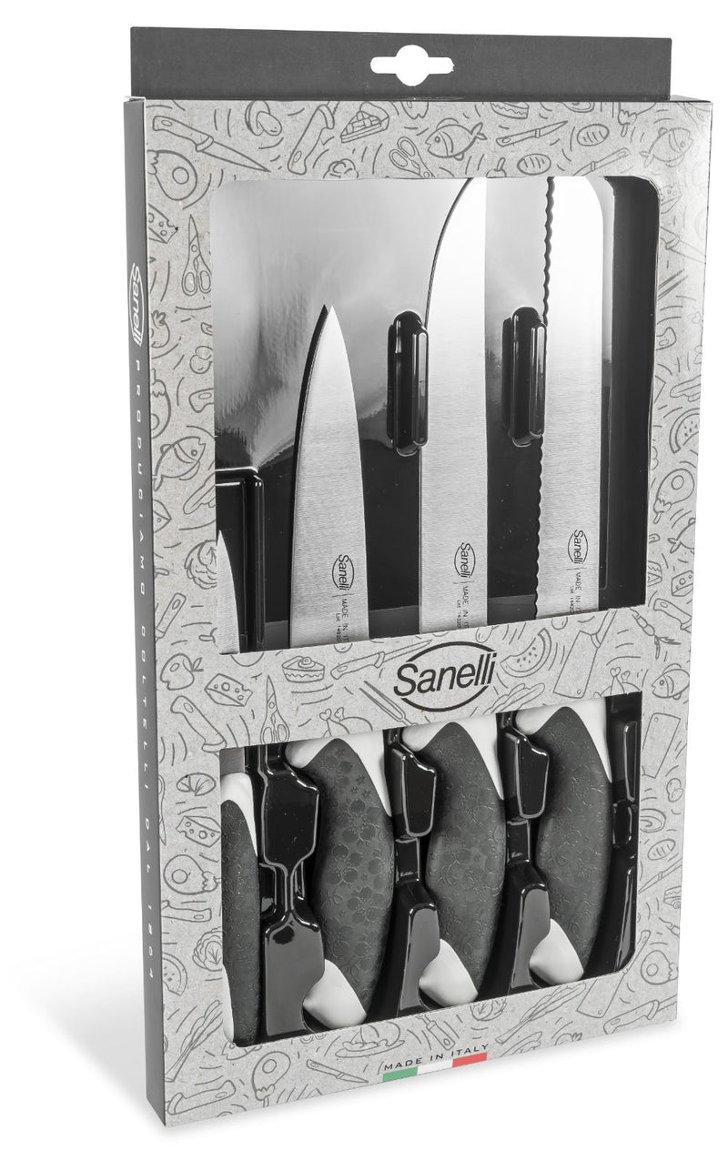 Set Coltelli da Cucina 4 Pezzi Manico Antiscivolo Sanelli Sakura-1