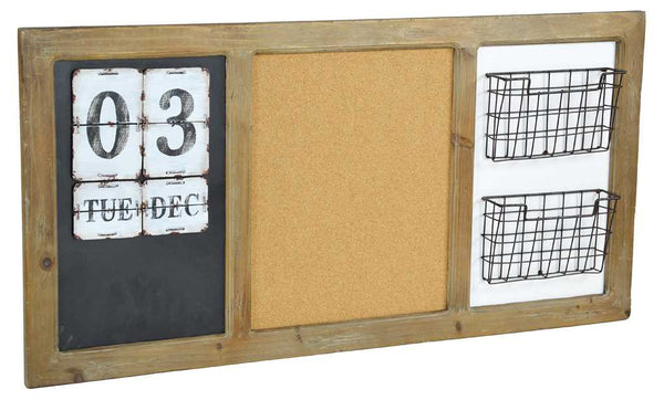 sconto Kalender mit Tafel + Körbe 91,5x6xh46 cm