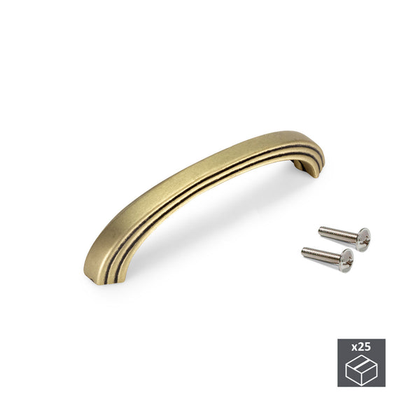 prezzo Emuca Möbelgriffe Mittenabstand 128 mm Zamak Antik Gold 25 Stück