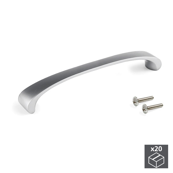 online Emuca Möbelgriffe Achsabstand 160 mm Zamak Satin Nickel 20 Stück