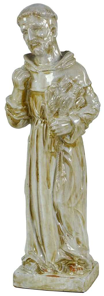 Statue des Heiligen Franziskus cm 19x16xh55 sconto