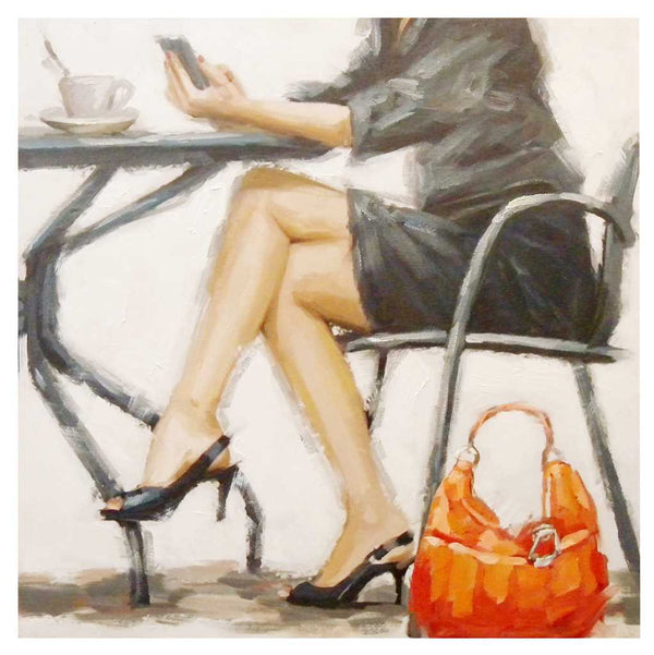 prezzo Sitzendes Frauenbild 100x100 cm