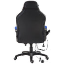 Sedia da Gaming Massaggiante e Riscaldante Blu e Nero 68x69x108-117 cm -9