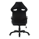 Sedia da Gaming Altezza Regolabile in Similpelle Bianco e Nero -8