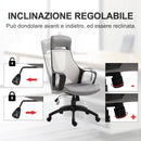 Sedia da Ufficio Presidenziale Ergonomica a Rete con Supporto Lombare  Grigia-6