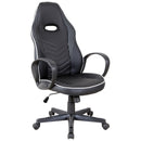 Sedia da Gaming Ergonomica in Similpelle Altezza Regolabile  Nera e Bianca-4