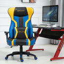 Sedia da Gaming Ergonomica 74x63x118,5- cm  Nera Blu e Giallo-5