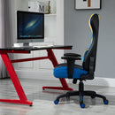 Sedia da Gaming Ergonomica 74x63x118,5- cm  Nera Blu e Giallo-6